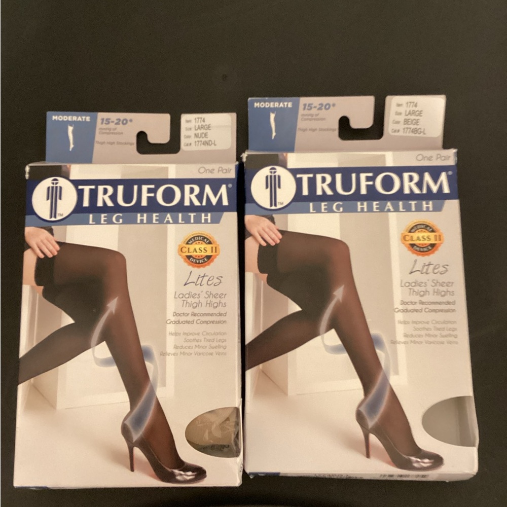2 Women compression  Thigh Highs - 15-20 mmhg compression